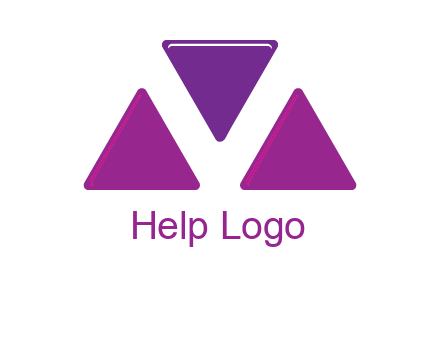triangle in letter M logo