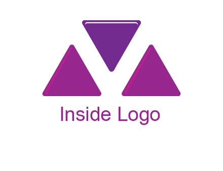triangle in letter M logo