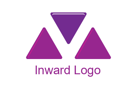 triangle in letter M logo