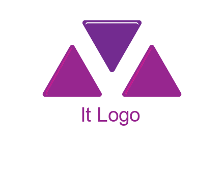 triangle in letter M logo