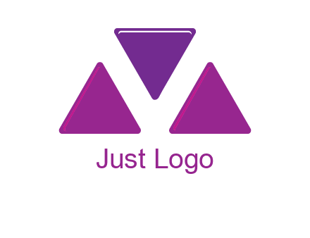 triangle in letter M logo