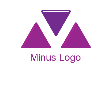 triangle in letter M logo