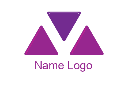triangle in letter M logo