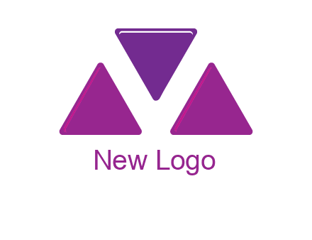 triangle in letter M logo