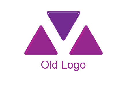 triangle in letter M logo