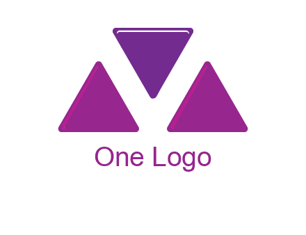 triangle in letter M logo