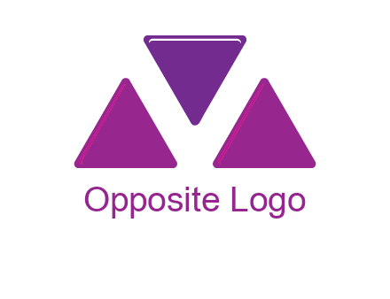 triangle in letter M logo