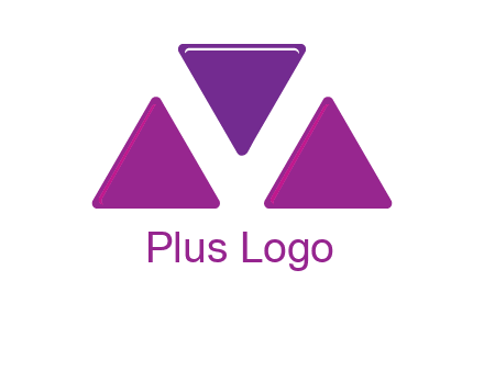 triangle in letter M logo