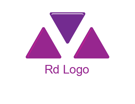 triangle in letter M logo