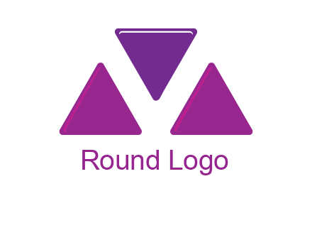 triangle in letter M logo