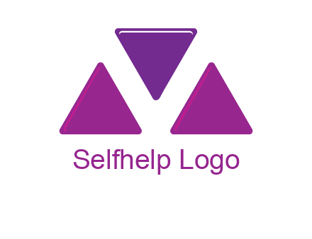 triangle in letter M logo