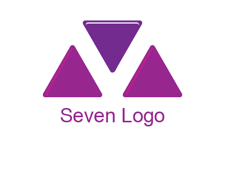 triangle in letter M logo