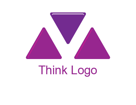 triangle in letter M logo