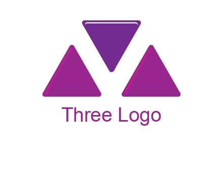 triangle in letter M logo