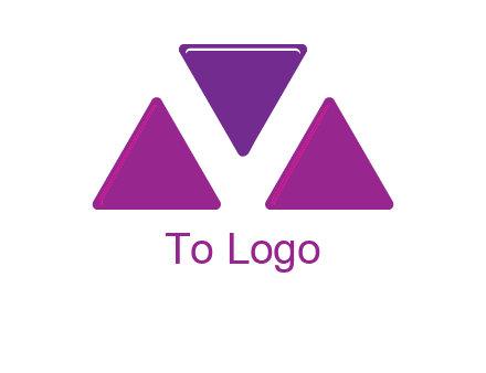 triangle in letter M logo
