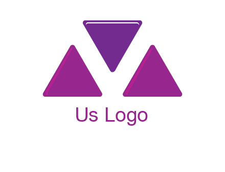 triangle in letter M logo