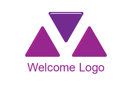 triangle in letter M logo