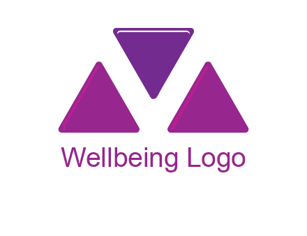 triangle in letter M logo