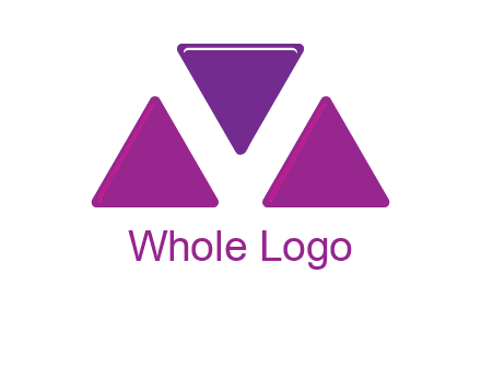 triangle in letter M logo