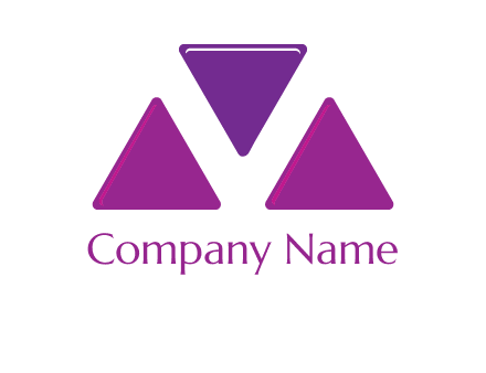 triangle in letter M logo