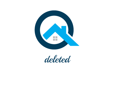 house icon in Q letter logo