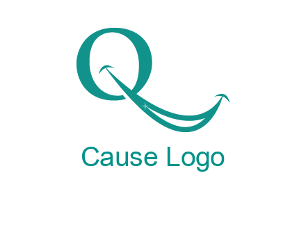 Alphabet Q with smile icon