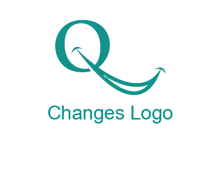 Alphabet Q with smile icon