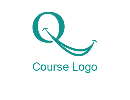 Alphabet Q with smile icon