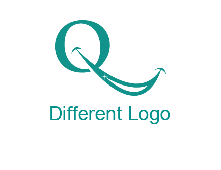 Alphabet Q with smile icon