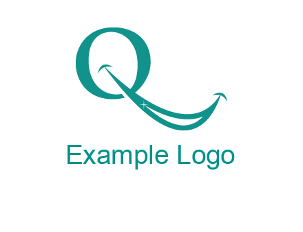 Alphabet Q with smile icon