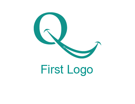 Alphabet Q with smile icon