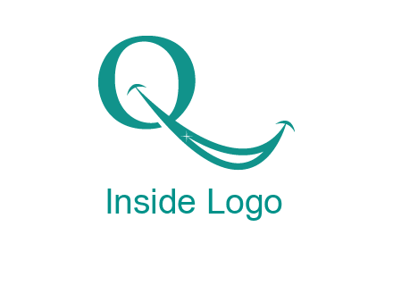 Alphabet Q with smile icon