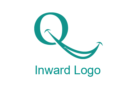 Alphabet Q with smile icon