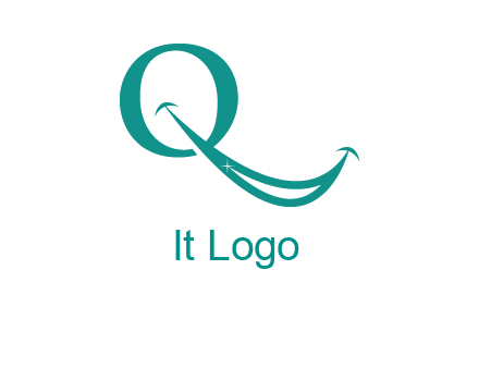 Alphabet Q with smile icon