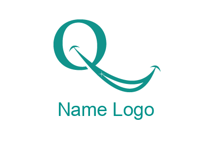 Alphabet Q with smile icon