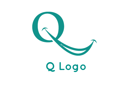 Alphabet Q with smile icon