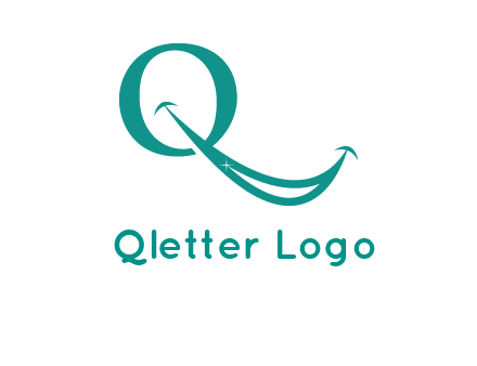 Alphabet Q with smile icon