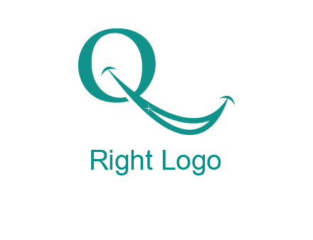 Alphabet Q with smile icon
