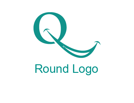 Alphabet Q with smile icon