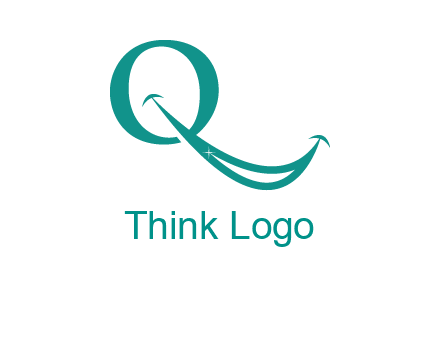 Alphabet Q with smile icon