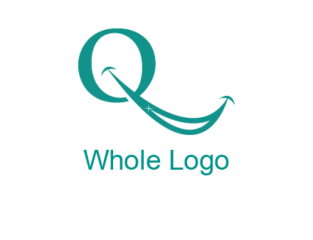 Alphabet Q with smile icon