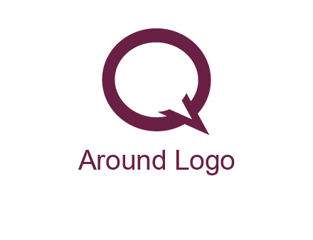 letter Q looking like text bubble