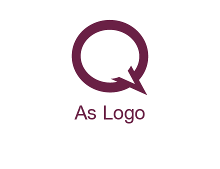 letter Q looking like text bubble