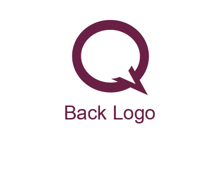 letter Q looking like text bubble