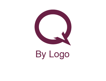 letter Q looking like text bubble