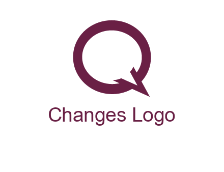 letter Q looking like text bubble