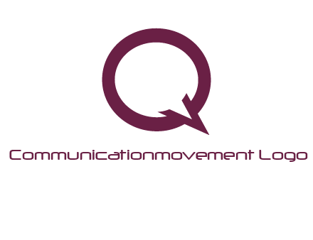 letter Q looking like text bubble