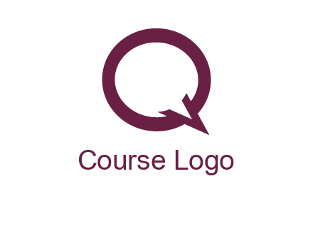 letter Q looking like text bubble