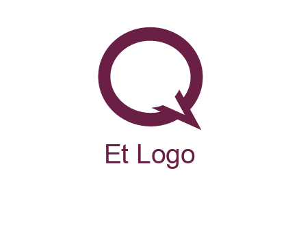 letter Q looking like text bubble
