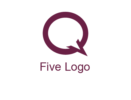 letter Q looking like text bubble